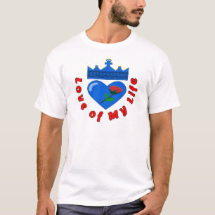 Camiseta Coroa e Coração pelo Amor de Minha Vida