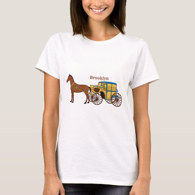 Camiseta Coroa e ilustração da carruagem real (Frente)