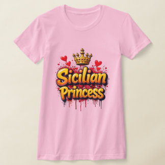 Camiseta coroa em estilo grafite de Princesa Siciliana c/ c