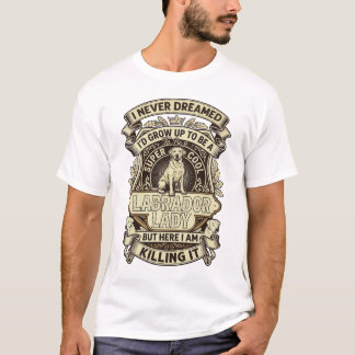 Camiseta Coroa Escudo de Cachorra Labrador_1