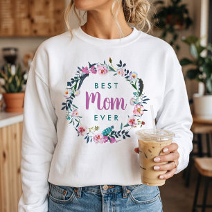 Camiseta Coroa Floral Boho Melhor Mãe de Todos os Tempos