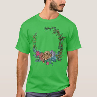 Camiseta Coroa floral de casamento I Buquê de noiva estilo
