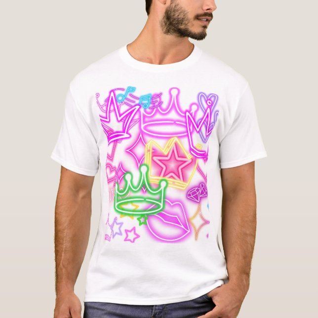 Camiseta Coroa neonária e coração (Frente)