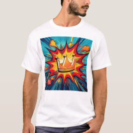 Camiseta Coroa pop com Estilo Comic Explosivo Design