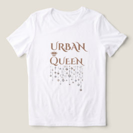 CAMISETA COROA RAINHA DIAMANTE RARO MARROM MULHER TRI-BLEND