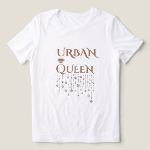 CAMISETA COROA RAINHA DIAMANTE RARO MARROM MULHER TRI-BLEND