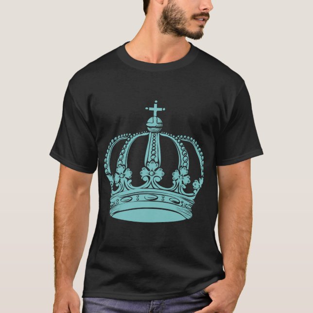 Camiseta Coroa Real 02 - Verde Azul Claro (Frente)