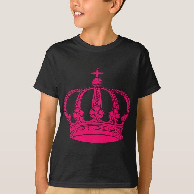 Camiseta Coroa Real 02 - Vermelho Neon (Frente)