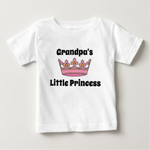 Camiseta Coroa Rosa Pequena Princesa do Vovô