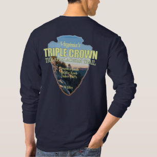Camiseta Coroa tripla de Virgínia (ponta de seta)