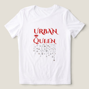 CAMISETA COROA URBANA ROSA CERISE FEMININA COM DIAMANTE RAR
