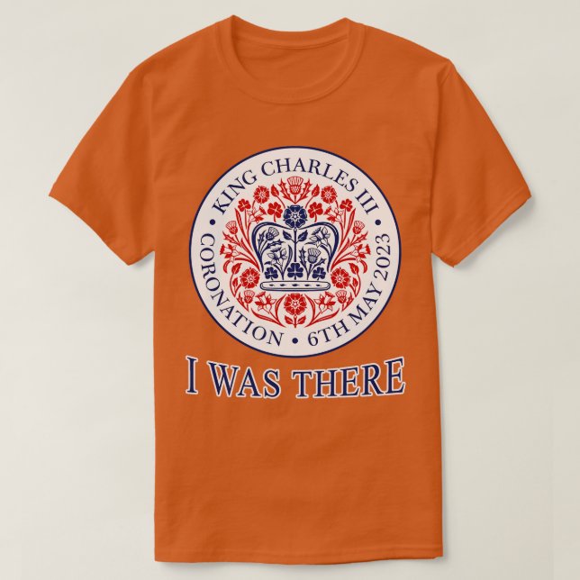 CAMISETA COROAÇÃO DO REI CHARLES III EU ESTIVE LÁ (Frente do Design)