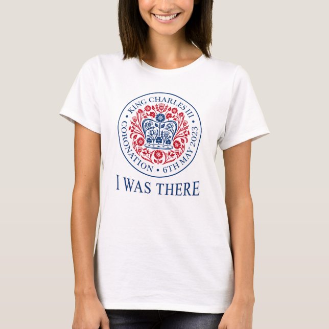 CAMISETA COROAÇÃO DO REI CHARLES III  EU ESTIVE LÁ (Frente)