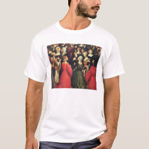 Camiseta Coroação do Virgin, 1513 (óleo no painel) (det
