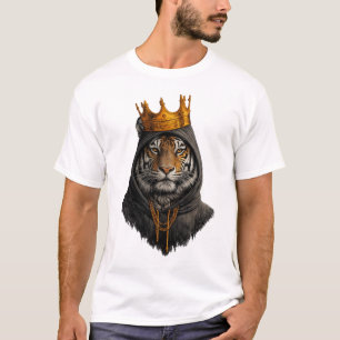 Camiseta Coroada do Rei Tigre – Estilo Streetwear