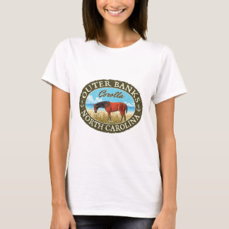 Camiseta Corolla Outer Banks na Carolina do Norte Cavalo Se