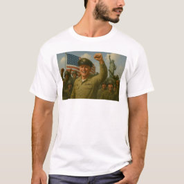 Camiseta Coronel do Exército dos EUA é forte com tropas