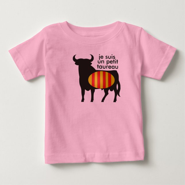 Camiseta corpo bébé "petit taureau" (Frente)