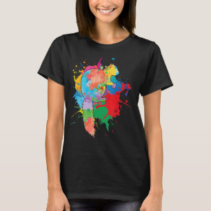 Camiseta Corpo Corpo Corado Colorido Pop de Arte Raspada An