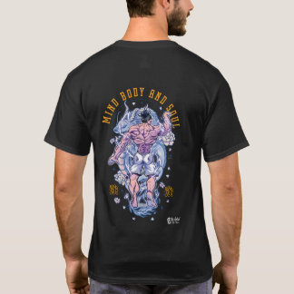 Camiseta Corpo da Mente e Preto Infuso pelo Dragão da Alma