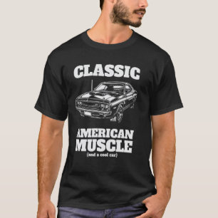 Camiseta Corpo de Amante de Carro Clássico Americano Muscle