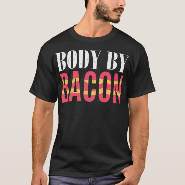Camiseta Corpo de Bacon Lover Ketones Keto Comida Ketose (Frente)