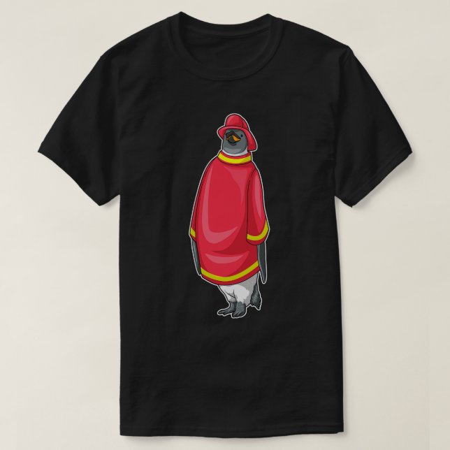 Camiseta Corpo de Bombeiros de Pinguim (Frente do Design)