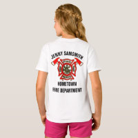 Corpo De Bombeiros Dourado E Crachá Vermelho Com E