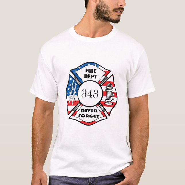Camiseta Corpo de Bombeiros FDNY Cidade de Nova York (Frente)