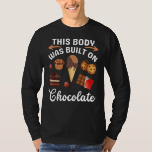 Camiseta Corpo De Deserto De Sorvete De Chocolate Feito Por