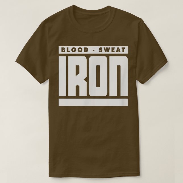 Camiseta Corpo de Malhação de FERRO E SANGUE (Frente do Design)