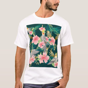 Camiseta Corpo de Papagaio Cockatiel Cute