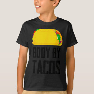 Camiseta Corpo feito por tacos festa mexicana engraçada