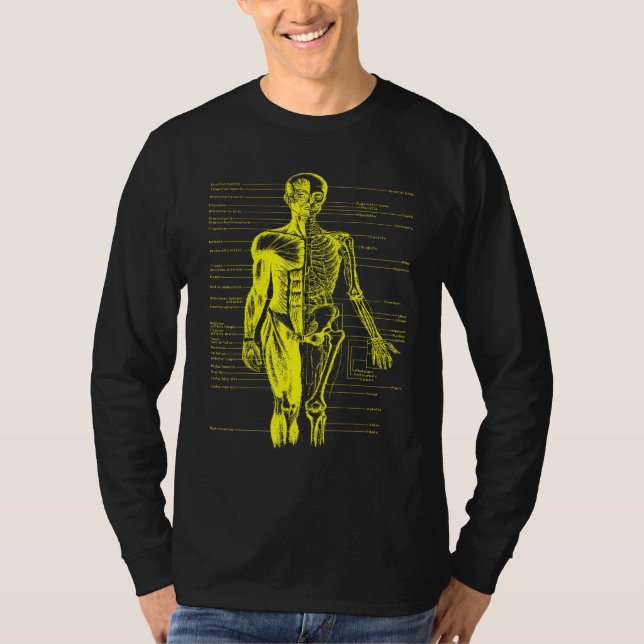 Camiseta Corpo Humano Anatomia Muscular Médica Enfermeira A (Frente)