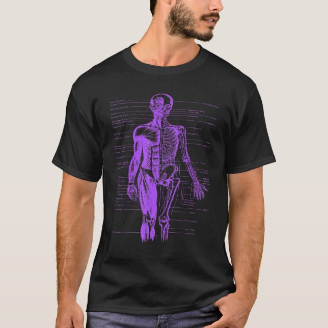Camiseta Corpo Humano Anatomia Muscular Médica Enfermeira R (Frente)