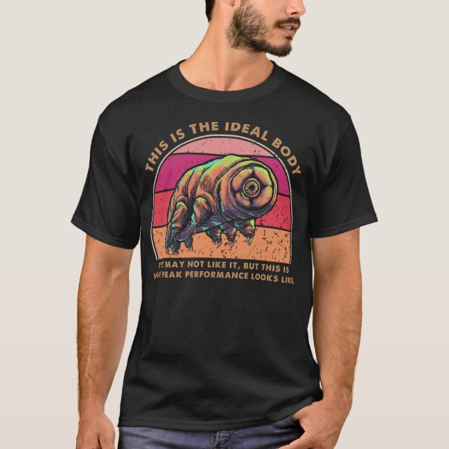 Camiseta Corpo Ideal Engraçado Tardígrado Água Urso Mogão (Frente)