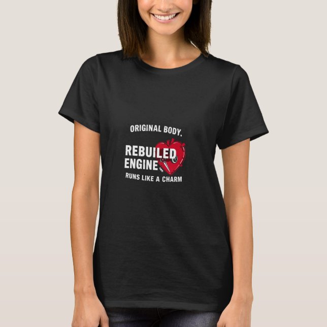 Camiseta CORPO ORIGINAL. Motor RECONSTRUÍDO FUNCIONA COMO U (Frente)