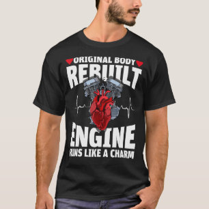 Camiseta Corpo original reconstruído motor de volta aberto