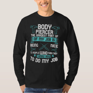 Camiseta Corpo Piercer Gun Implantes Dermáticos Piercing Co