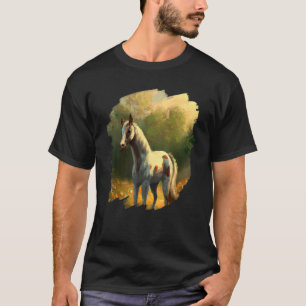 Camiseta Corpo Pintura Vintage Horas Anéis Retro Horseback
