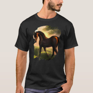 Camiseta Corpo Pintura Vintage Horas Anéis Retro Horseback