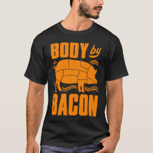 Camiseta Corpo Por Bacon Para Homens Legal Gola De Foodie