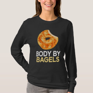 Camiseta Corpo por Bagels Foodie Bread Bakery Comida Judaic