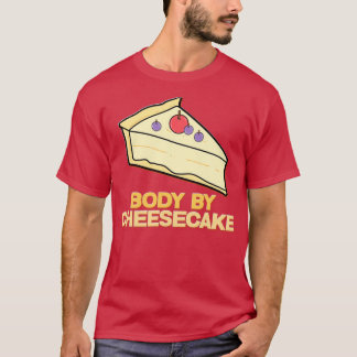 Camiseta Corpo por Enxertos de Cheesecake Comida Queijo de
