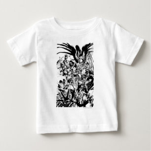 Camiseta Corpo preto da lanterna - preto e branco