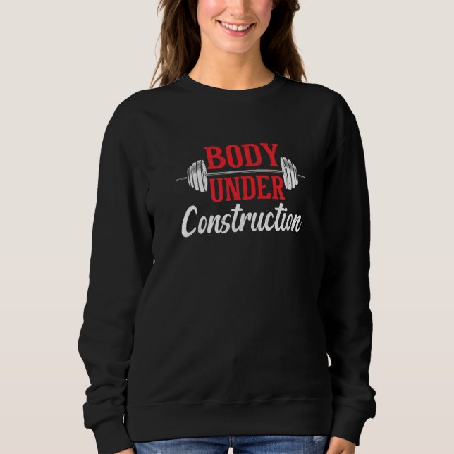 Camiseta Corpo Sob Exercício De Malhação De Construção (Frente)