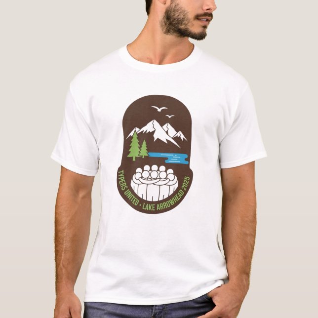 Camiseta Corporate Retreat & Team Event Mountain Logo (Frente)