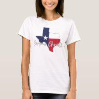 Corpus Christi, Texas Flag Map Women's White