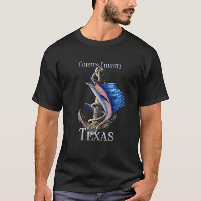 Camiseta Corpus Christi Texas Peixe-Espada Marlim Peixe Oce (Frente)