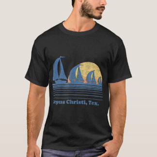 Camiseta Corpus Christi X Sailboat Vintage 80s Sunset